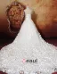 Une Ligne / Robe De Princesse Train Bretelles Cathedrale De Mariage (Satin/Tulle)