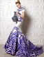 2015 A-linie Hohen Hals Verbesserte Cheongsam Grüne Blume Porzellan Mermaid Abendkleid