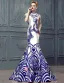 2015 A-linie Hohen Hals Verbesserte Cheongsam Grüne Blume Porzellan Mermaid Abendkleid