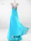 Skuldre Kjaereste Ermelos Gulv Lengde Beading Chiffon Festkjole Ballkjoler
