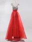 Skuldre Kjaereste Ermelos Gulv Lengde Beading Chiffon Festkjole Ballkjoler