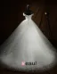 2015 Ball Gown Square Shoulder Strapless Lace Embroidered Flowers Tulle Wedding Dress