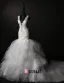 2015 Shoulders Deep V-neck Lace Trumpet Mermaid Cathedral Train Wedding Dress