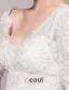 Elegancka Linia Koronkowe Rękawy Barkach 1/2 Głębokości V Szyi Linkę Suknie Ślubne