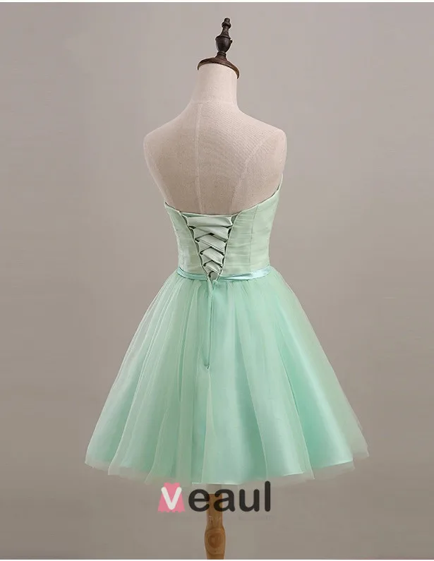 Enkle Kjæreste Bow Sash Tyll Brudepike Kjoler