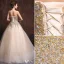 Glitter Kjæreste Beading Paljetter Champagne Organza Gulv Lengde Lang Ballkjoler