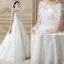 Gorgeous Wedding Dresses 2016 A-line Scoop Neckline Long Sleeves Applique Lace Backless Tulle Bridal Gown