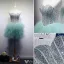 Sparkly Kjæreste Paljetter Bassenget Blå Tyll Kort Cocktailkjoler