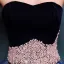 Elegant Ballkjoler 2016 Kjæreste Beaded Perle Skjerf Brodert Blå Organza Ballkjole