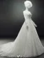 Gorgeous Wedding Dresses 2016 A-line Scoop Neckline Long Sleeves Applique Lace Backless Tulle Bridal Gown