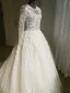 Belles Robe De Mariée 2016 Fleurs En Dentelle Robe De Mariage Dos Nu En Tulle Avec Des Manches Longues
