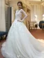 Belles Robe De Mariée 2016 Fleurs En Dentelle Robe De Mariage Dos Nu En Tulle Avec Des Manches Longues