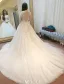 Belles Robe De Mariée 2016 Fleurs En Dentelle Robe De Mariage Dos Nu En Tulle Avec Des Manches Longues