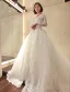 Luxury Bridal Gown 2016 Deep V-neck Lace Sequins Cardioid Backless Wedding Dress With Long Trailing