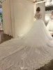 Luxury Bridal Gown 2016 Deep V-neck Lace Sequins Cardioid Backless Wedding Dress With Long Trailing