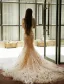 Glamourösen Brautkleider 2016 Abnehmbare Kragen & Ärmeln Nixe Spitze Hochzeitskleid