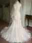 Glamourösen Brautkleider 2016 Abnehmbare Kragen & Ärmeln Nixe Spitze Hochzeitskleid