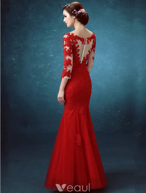 Beautiful Evening Dresses 2016 Applique Lace Royal Blue Tulle Backless Long Formal Gown