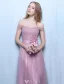 Beautiful Bridesmaid Dresses 2016 Off The Shoulder Pleated Lilac Tulle Long Wedding Party Dress