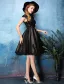 Princess Little Black Dresses 2016 Applique Lace With Sequins Knee Length Short Cocktail Dress