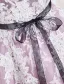 Elegant Party Dresses 2016 Scoop Neckline Tea Length Applique Lace Lilac Tulle Backless Formal Dress