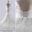 Luxury Mermaid Wedding Dresses 2016 Scoop Neck Applique Heart Shaped Lace Wedding Dress With Long Tailing
