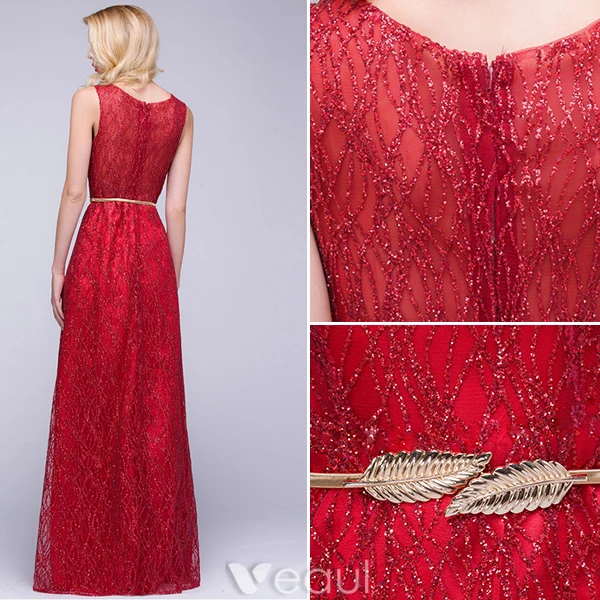 Robe De Soirée Paillettes 2016 Ramasser Dentelle Paillettes Robe Dos Nu Argenté Décolleté Avec Des Feuilles De Métal Ceinture