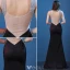 Sexy Selskapskjoler 2016 Havfrue Dyp V-hals Beading Rhinestone Todelte Sort Kjole