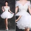 Robe De Mariée En Dentelle De Charme 2016 Courte Robe De Mariage De L'épaule
