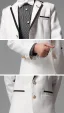Childrens White Suits, Boys Wedding Suits 4 Sets