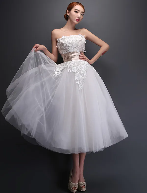 Cheap short, mini & tea length wedding dresses | Veaul