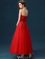 Klassieke Strapless Applique Kant Bloemen Enkellange Ivoor Trouwjurk