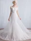 Elegant Havfrue Brudekjoler 2016 Av Skulderen Applikerte Blonder Paljetter Lang Brudekjole Med Korte Ermer