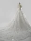 Prinzessin Brautkleider 2016 Ballkleid Quadratischen Ausschnitt Applikation Gehobenen Spitzen Pailletten Rüschen Tüll Hochzeitskleid Mit Langen Tailing