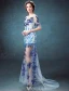 Sexy Evening Dresses 2016  Scoop Neckline Printing Flowers Sequins Tulle Dress