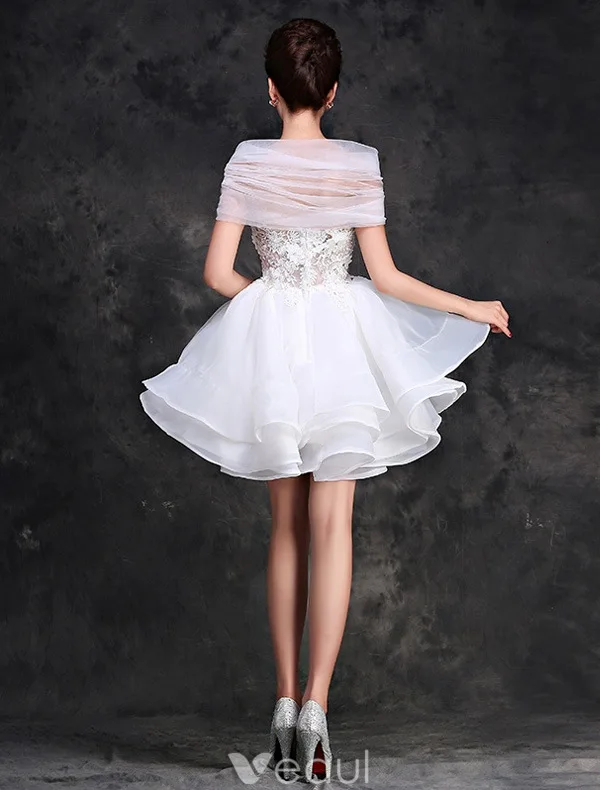 Robe De Mariée En Dentelle De Charme 2016 Courte Robe De Mariage De L'épaule