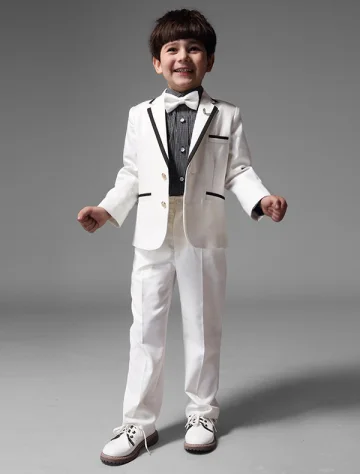 Childrens Costumes Blancs Garçons Mariage Convient À 4 Jeux