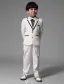 Childrens White Suits, Boys Wedding Suits 4 Sets