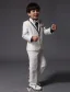 Childrens White Suits, Boys Wedding Suits 4 Sets
