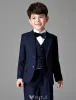 Children's Navy Blue Suits, Boys Wedding Suits 4 Sets