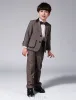 Childrens Brown Suits, Boys Wedding Suits 4 Sets