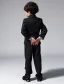 Boy's Black Suits With White Stripes Children‘s Suits 4 Sets
