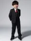 Boy's Black Suits With White Stripes Children‘s Suits 4 Sets