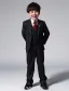 Boy's Black Suits With White Stripes Children‘s Suits 4 Sets