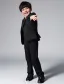 Boy's Black Suits With White Stripes Children‘s Suits 4 Sets