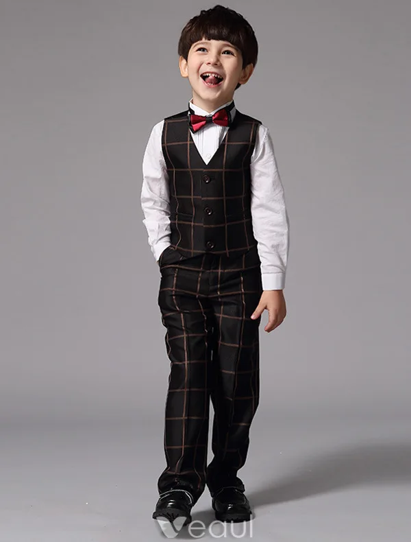 Garçons Costumes Avec Noeud Papillon Rouge Les Costumes Pour Les Enfants De 4 Ensembles