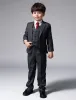 Boys Gray Suits With Red Tie Children‘s Suits 4 Sets