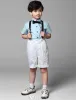 Boys Pink Shirt With Black Bow Tie Childrens Suits 4 Sets