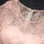 Vakker Rosa Festkjoler Kort Blondekjole Med Bowknot Sash