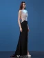 Sexy Selskapskjoler 2016 Havfrue Dyp V-hals Beading Rhinestone Todelte Sort Kjole